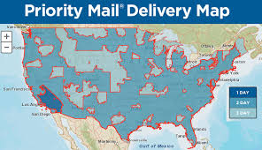 36 Full Priority Mail Zone Map