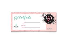 mage gift certificate template