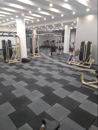 color coated gym rubber floor