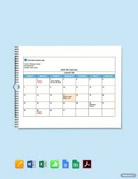 free hr calendar excel template
