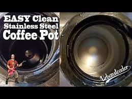 easy clean stainless steel coffee pot