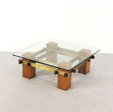 When i looked back i couldn't believe how many coffee tables i've styled and this coffee table is so simple and yet it's one of my favorites. Italian Coffee Table In Brass Wood Crystal Glass 1950s 94026