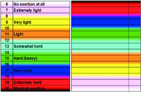 Color Scale Of Perceived Exertion Rpe Color Scale