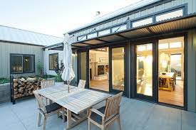 Back Patio With Glass Sliding Doors