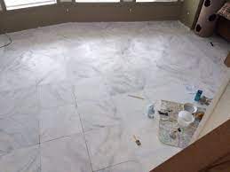 Faux Marble Flooring Painted Concrete
