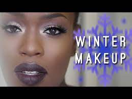 winter makeup dark skin dark lips