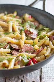 skillet pasta with sausage taste and tell