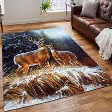 deer area rug deer lover printing floor