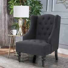 Infuse your living space with a splash of elegant color. Mf Studio Living Room Chair Wingback Chair Mid Century Accent Sofa Chair High Back Modern Linen Armchair Comfy Tufted Single Sofa Reading Chair Living Room Office Couch Club Chair Grey From Mf