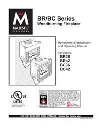 Majestic Appliances Br36 User Manual