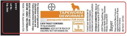 Tapeworm Dewormer Praziquantel Tablets For Dogs