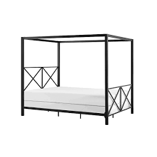 Raising up rubies shares this full bed. Dhp Rosedale Metal Canopy Bed Queen Black Staples Ca