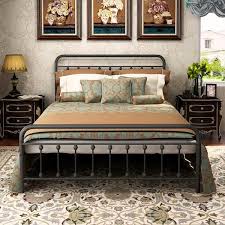 Black Queen Size Iron Bed Frame