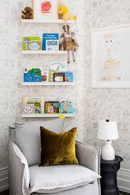 Boys Nursery With Stacked Shelves Over