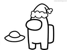 Among us coloring pages are based on the action game of the same name, in which you need to recognize a impostor on a spaceship. Among Us Coloring Pages Alien With Santa Hat Coloring Pages Santa Coloring Pages Cute Coloring Pages