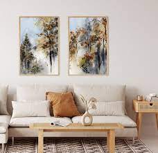 Forest Paintings 2 Pieces Wall Art