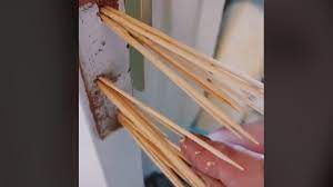 fix a loose door hinge with toothpicks