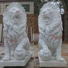Marble Animal Marble Lion Statue For