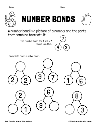 number bonds worksheet thecatholickid com
