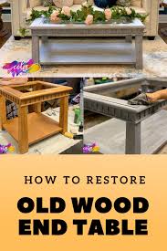 how to re old wood end table