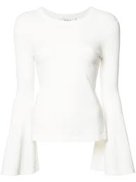 Milly Dresses Size Chart Milly Flared Sleeves Blouse White