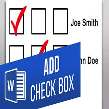 insert checkbo in word docs