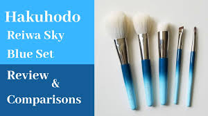 hakuhodo brush set review sky blue
