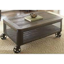 Modern Brown Lift Top Coffee Table With