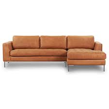 leather right facing sectional