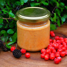 honey with rowan mountain ash berries