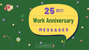 work anniversary messages for employees