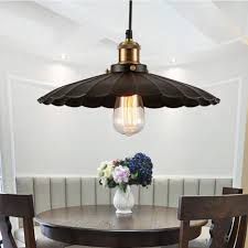 Ywxlight Nordic Retro Industrial Pendant Light Creative Lotus Leaf Pendant Lamp E27 Bulb Perfect For Kitchen Dining Room Bedroom Cafe Warm White
