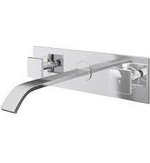 Double Hole Wall Mount Bathroom Sink Faucet