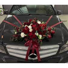 bridal car flower decoration in