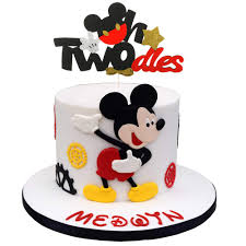 Birthday cakes are often layer cakes with frosting served with small lit candles on top representing the celebrant's age. Glitter Twodles Cake Topper Mickey Birthday Cake Decor 2nd Cake Decorations Baby Boy Second Birthday Party Supplies Buy Online In Martinique At Desertcart Productid 191395654