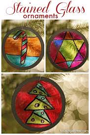 Stained Glass Ornaments Housing A Forest