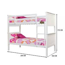 meurice single bunk bed white fair