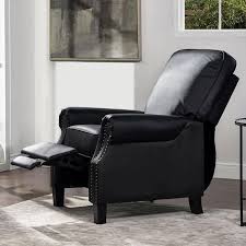 auden 34 manual recliner accent chair ink black