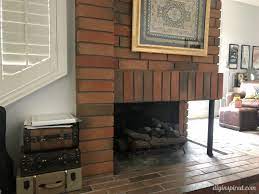 Painted Black Brick Fireplace Diy
