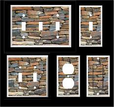 Faux Stacked Stone Light Switch Cover