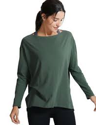To add, baggy cotton shirts may be comfortable, but all that extra fabric puts you at risk of being caught in dangerous gym equipment. Crz Yoga Women Long Sleeve Workout Shirts Loose Fit Pima Cotton Yoga Shirts Tops Ebay