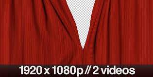 realistic red curtains opening series
