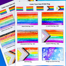 color your own pride flags printable