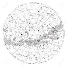 High Detailed Sky Map Of Southern Hemisphere With Names Of Stars