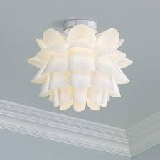 Possini Euro Design White Flower 15 3 4 Wide Ceiling Light M5873 Lamps Plus