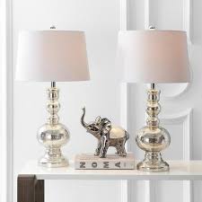 Mercury Silver Glass Table Lamp Set