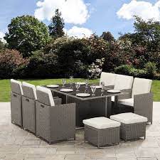 10 seater rattan cube outdoor dining