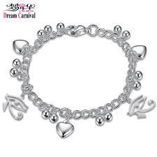 Aliexpress Com Buy Dreamcarnival 1989 Gothic Eye Heart Silver Color Wholesales Pulseras Stainless Steel Designer Charms Bracelet Women 2lcb 2004