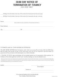 Tenant Agreement Letter Lease Termination Notice Sample Eviction