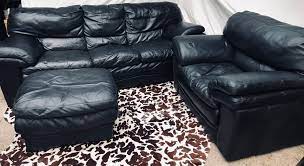 decoro leather sofa chair and ottoman
